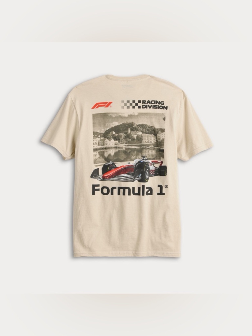 NWT Formula 1 Racing Division Relaxed Graphic Tee Cream Size Unisex XL - Picture 5 of 5